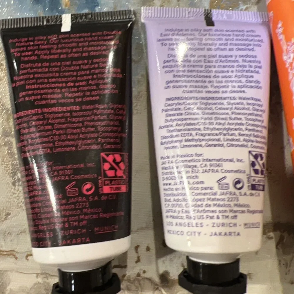 (5) JAFRA Bon Voyage Coreta Glitter Sexy Double Natura Eau D’aromes Hand Creams